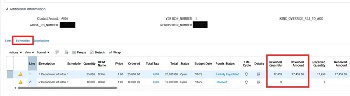 NCFS & eProcurement Integration Tips screenshot