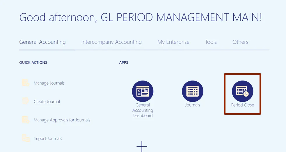 Period Close app