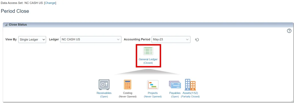 Period Close Dashboard