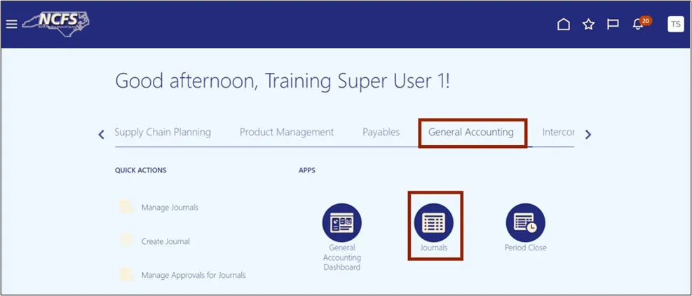 NCFS portal page