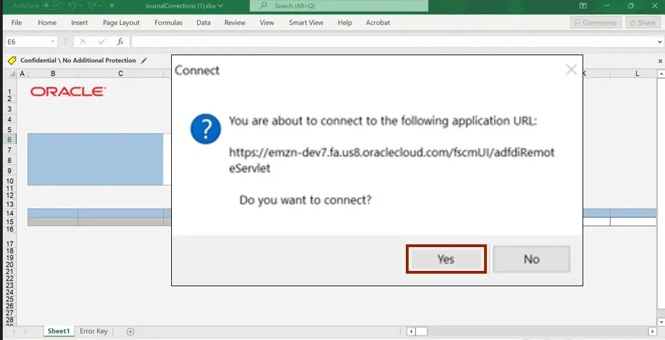 Connect pop-up