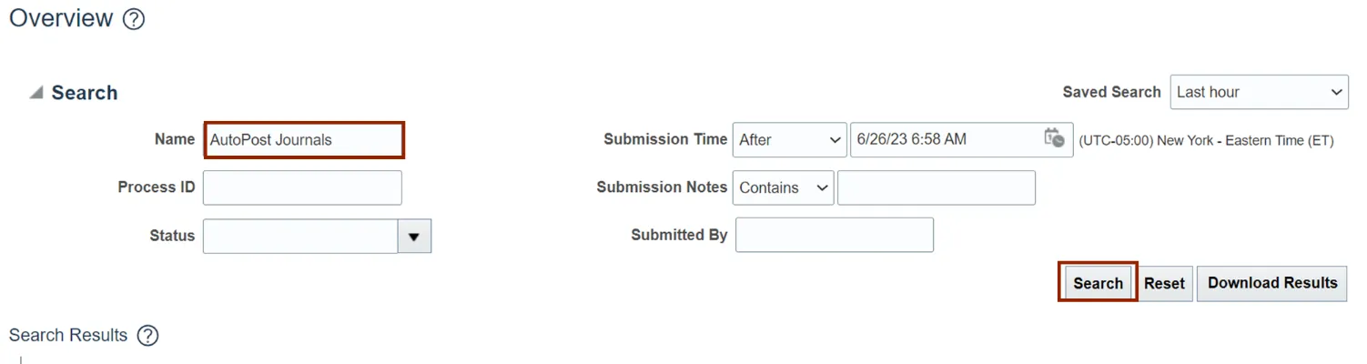 AutoPost Journals submitted in Name field