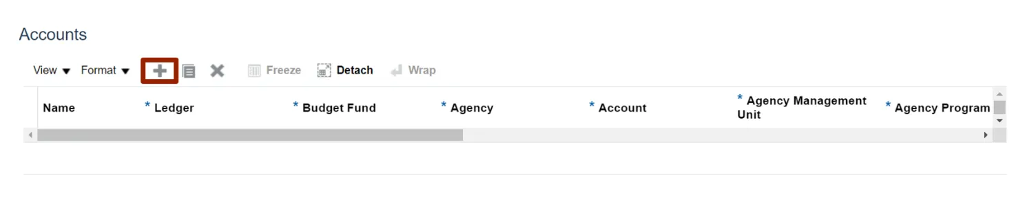 Add icon in Accounts section