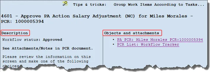 The Business Workplace window in SAP GUI.